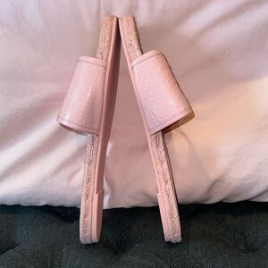 TORY BURCH - Monogram espadrille slide size 9 1/2 - Pink